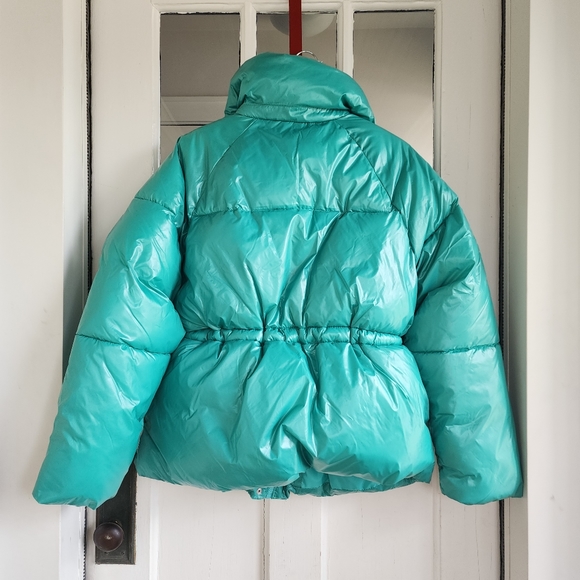A New Day Jade Green Puffer Jacket Coat, Sz M - Picture 8 of 14